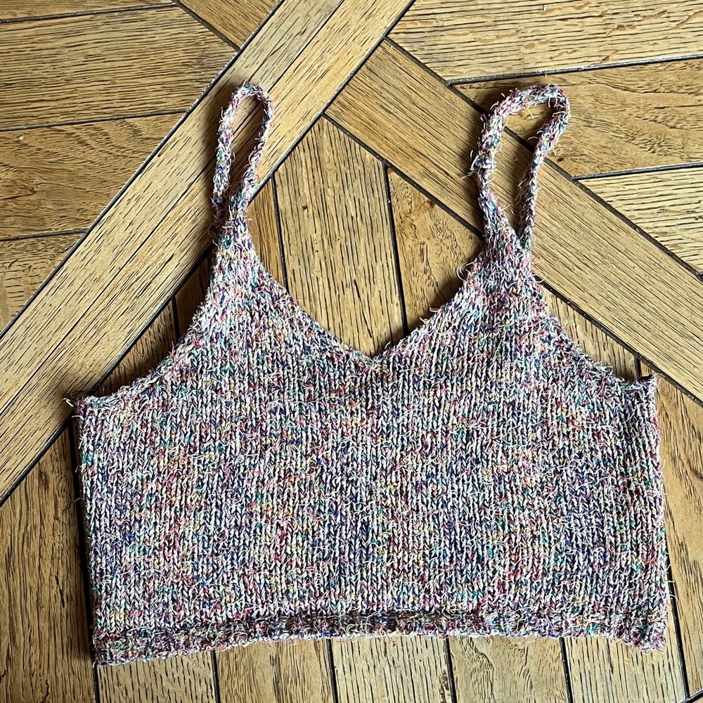 Colorful Knit Women's Crop Top
